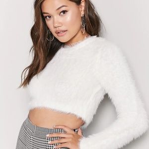 Fuzzy Crop Sweater